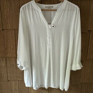 Woman Within White Blouse